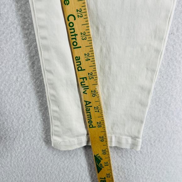 EILEEN FISHER Jeans 10 Organic Cotton Stretch Denim Slim Ankle Bone White - Picture 13 of 15